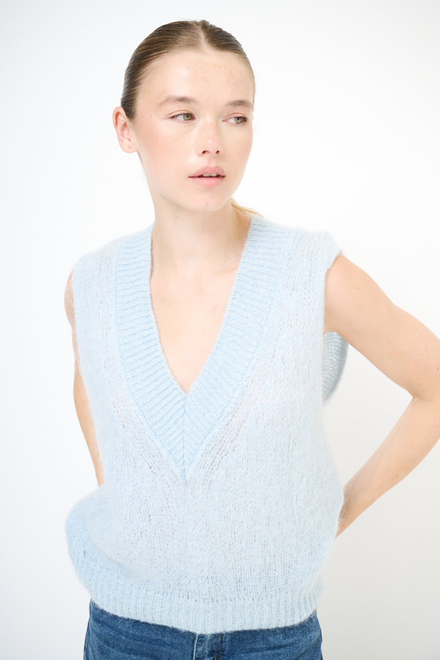 Debardeur met diepe V-Neck