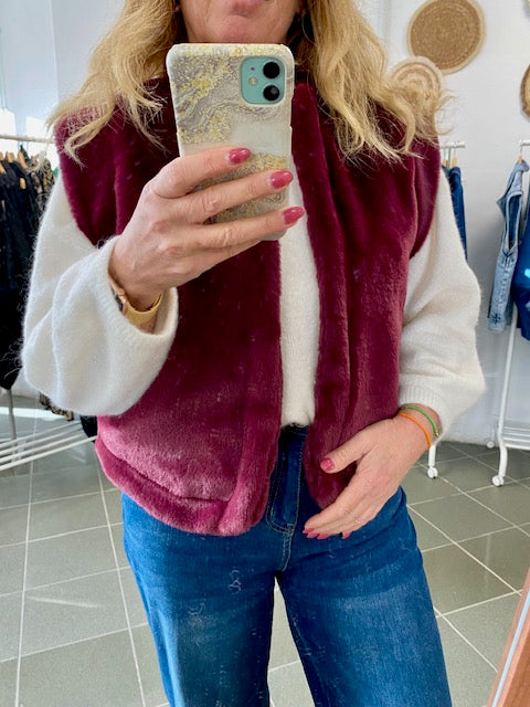 Gilet in namaakbont